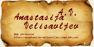 Anastasija Velisavljev vizit kartica